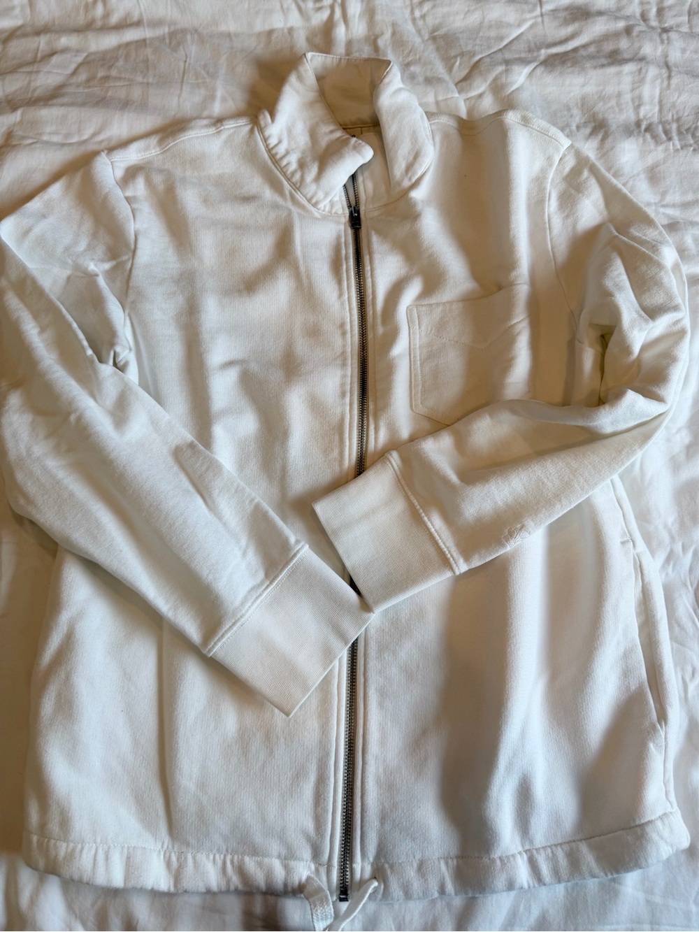 Club Monaco White Zip Front Jacket - Picture 3 of 4